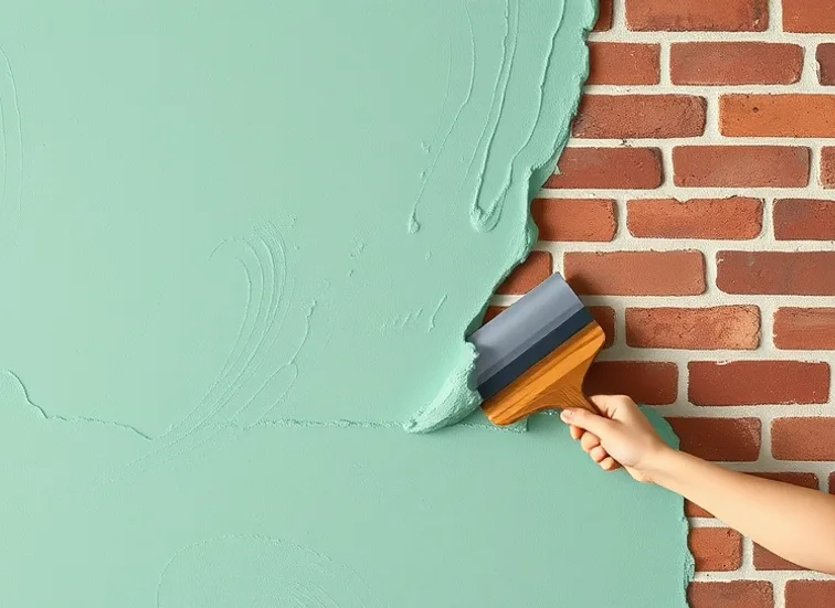 Application d'un enduit décoratif à la lisseuse sur un mur